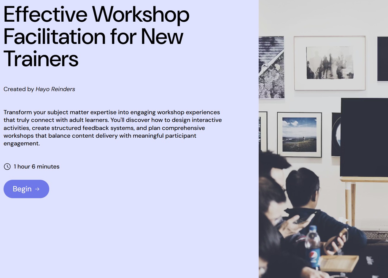 Effective Workshop Facilitation Course